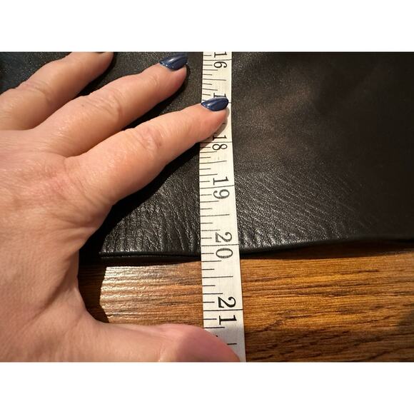 Anonymous John Carlisle Women's Lamb Leather Mini Skirt Black Sz 6 Edgy Fashion - Picture 8 of 8